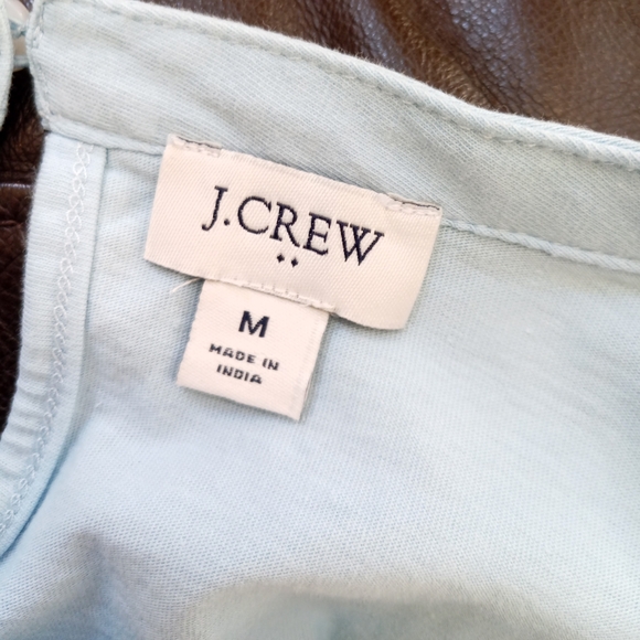 🤍 J. Crew light blue eyelet and ruffle detail long sleeve top - Picture 9 of 10